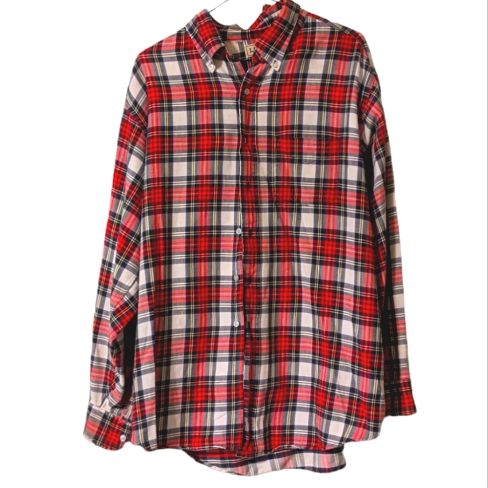 LL Bean Men's Flannel Shirt. Plaid. Sz XL. Good condition